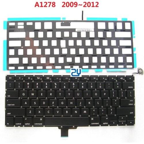 New US Keyboard Backlight Backlit for Macbook Pro Unibody 13" A1278 2009 2010 2011 2012