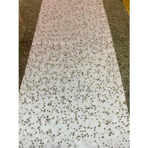 New design Sequin glued Glitter Mesh beads mesh tulle hand print glitter lace fabric with shinny beads sparkly sequins