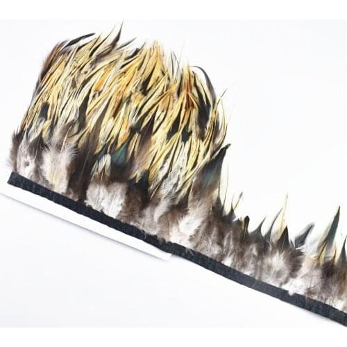 Wholesale 5-10yards Pheasant feather trim ribbon 10-15CM Rooster decor feathers for Crafts DIY needlework Clothing Sewing plumas