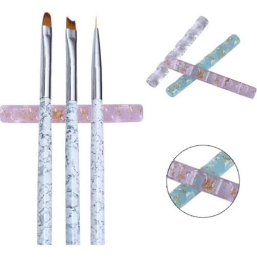 5 Grids Acrylic Clear Nail Brush Rack Shelf Painting Pen Rest Holder Stand Colorful Uv Gel Brush Display Holder Manicure Tools