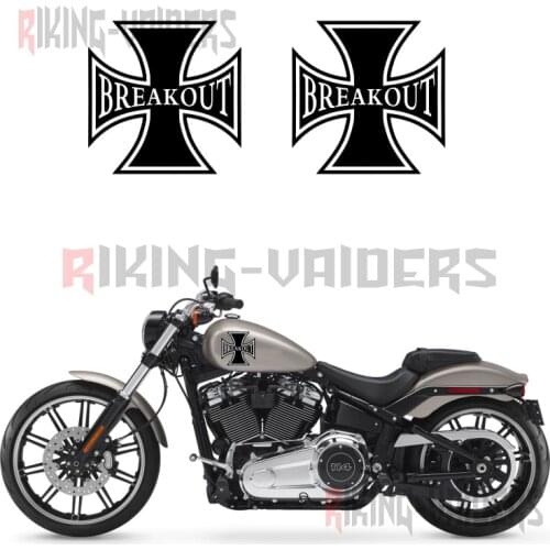 Custom Cross Decals Fuel Tank Stickers Fender Sticker For Harley Softail Breakout