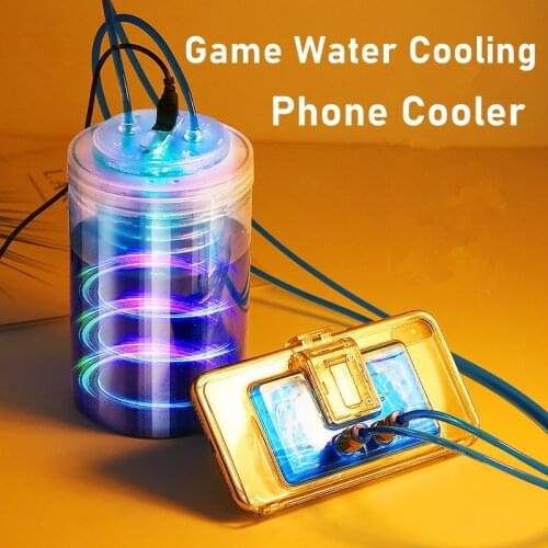 Portable Mobile Phone Water Cooling Radiator Adjustable Phone Holder Coolers De Celular for IPhone X 12 Samsung Xiaomi Fan Gamer