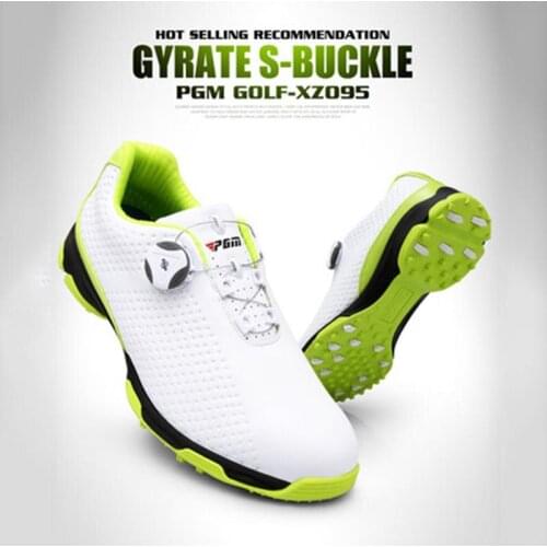 Professional Golf Shoes Mens Waterproof Non-slip Shoes Rotating Shoelaces 3D Printing Microfiber Leather Men Training Sneakers