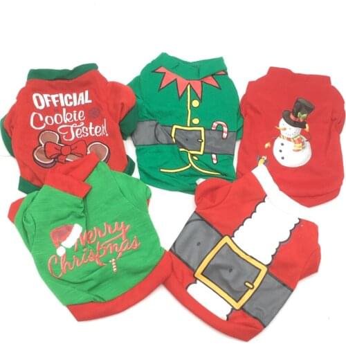 Christmas Dog Clothes New Year Pets Dogs Clothing For Small Medium Dogs Costume Chihuahua Pet Shirt Warm Dog Clothing Yorkshire