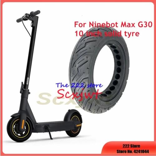 Electric Scooter Tires 10x2.50M ( 60/70-6.5 ) for Ninebot Max G30 Solid Shock Absorbing Durable Puncture-proof Tyre Accessory