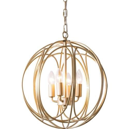 Modern Gold Bird Cage Pendant Light Led Metal Dining Room Hanging Lights Kitchen Lighting Fixtures Bedroom Suspension Home Decor