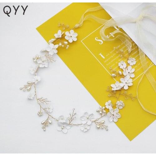 Bride Wedding Accessories Prom Dress Handmade Flower Belt Pearl Decoration Crystal Sash Fashion Bridesmaid Bridal Satin Belts
