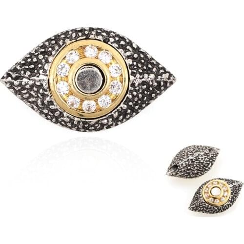 Turkish Lucky Eye Jewelry Making Gold Greek Evil Eye Connector Bracelet Amulet Wholesale