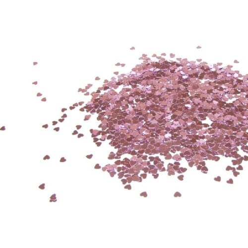 10mm 500pcs Pink Sparkle Heart Wedding casamento Confetti Table Decoration
