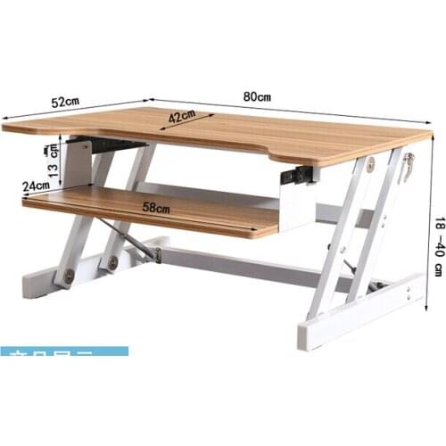 Contracted stand of desktop computer desk. Installation notebook computer desk. The lifting table