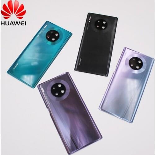 Mate30 Pro Rear Housing Case For Huawei Mate 30 Pro Back Cover Glass Replace Parts Battery Door Rear + Camera Lens Frame + Logo