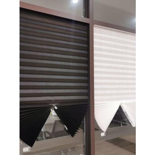 Black White Brown Chic Zebra Pleated Blinds For Bedroom Window Blinds Blackout Curtain Cheap Dropshipping 1 PC