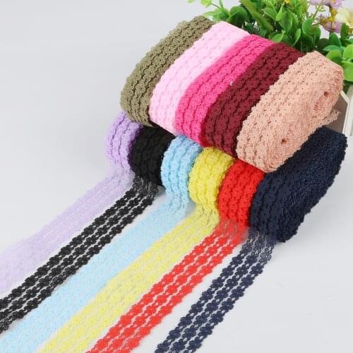 10yards/lot 25MM No Stretch Lace Ribbon Handicrafts Embroidered Net Lace Trim Fabric Ribbon For DIY Sewing Skirt Accessories