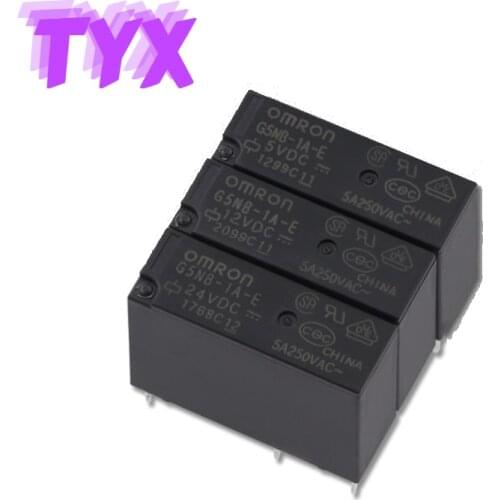 5PCS G5NB-1A-E-5VDC Small Power Relays G5NB-1A-E- 12VDC G5NB-1A-E- 24VDC DC5V DC12V DC24V 5A 4Pin Omron Relay