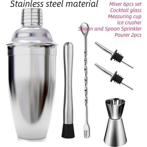 750ml 6pcs Set Stainless Steel Wine Mixer Wine Cup Wine Mixer Bar Set Wine Accessories