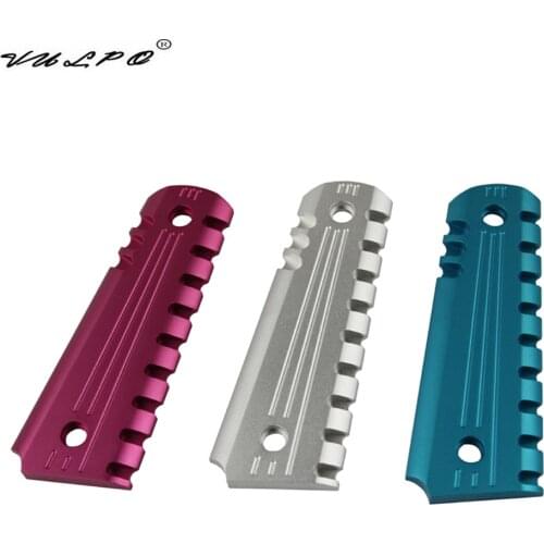 VULPO CNC Aluminium 1911 MEU Grip Cover for Hunting Pistol 1911 Series Rose Blue Silver