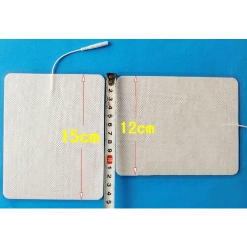 Free shipping 5 pairs good quality Large size 12X15 non-woven white Electrode Pads for Tens Acupuncture,Slimming massager Digita
