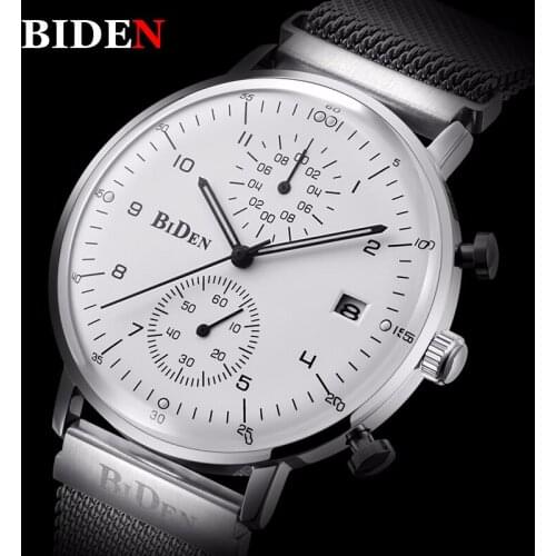 Fashion Famous Luxury Brand Watch Men Stainless Steel Band Milanese Loop Strap Chronograp Mens Watches Women Clock