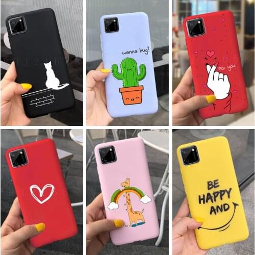 Realmi C11 Case C 11 Soft Slim Fundas Cute Cartoon Cover Case For Oppo Realme C11 C 11 RealmeC11 Phone Cases Bumper 6.5'' Coque