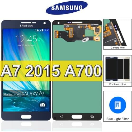 Original Super AMOLED For Samsung Galaxy A7 2015 A700 LCD A7000 A700H A700F A700FD LCD Display Touch Screen Digitizer Assembly