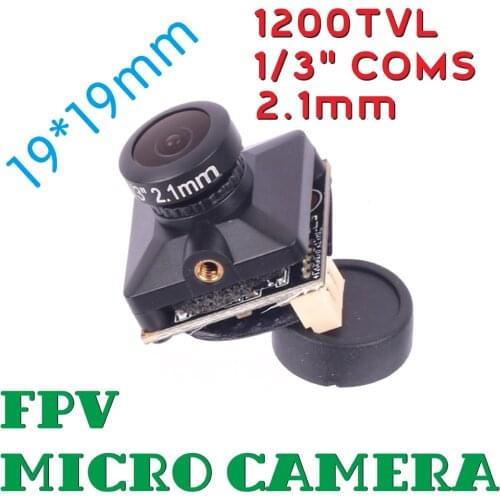 FPV Micro Camera 1/3 CMOS 1200TVL 2.1mm HD Lens PAL Wide Voltage DC 5V-40V for Aerial Photography Camera RC Quadcopte