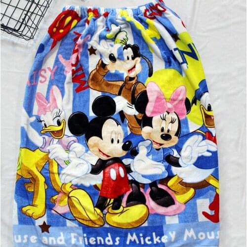 Disney Stitch cotton bath towel beachwear wearable bath towel Adult Lady Child Quick-drying bath towel Cartoon Mickey towel gift