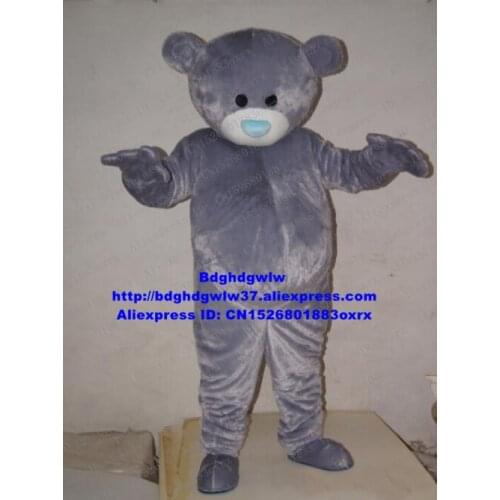Gray Bear Mascot Costume Adult Cartoon Character Outfit Suit Early Childhood Teaching Opening Ceremony zx1622