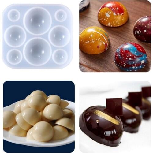 Creativity Semicircle Beads Decor Epoxy Resin Silicone Mold Jewelry Fillings Pendant Accessory DIY Handmade Cabochon Mould Craft