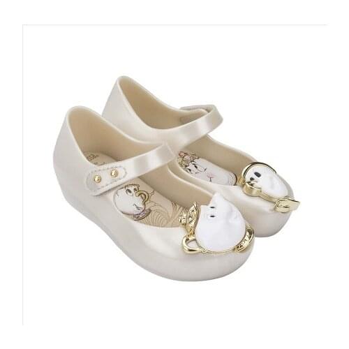 Summer mini girls sandals fashionable grils shoes flat comfortable Beauty and the beast