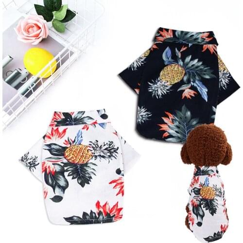 Summer Dog Shirts Beach Printed Pet Clothes Comfortable BreathableShort Sleeve Puppy Large Cats Dogs Chihuahua T-shirt Vest