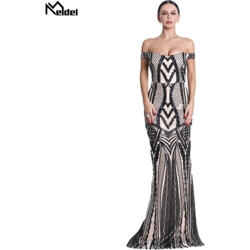Fashion Evening Dress Sleeves Shining Off The Shoulder New Fashion Formal Elegant Dresses for Prom Zipper Self-Floor Length