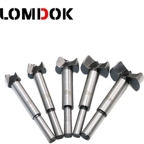 LOMDOK 15-35mm Forstner Auger Drill Bit Set Round Shank Wood Tools Forstner Tips Hinge Boring Woodworking Hole Saw Cutter