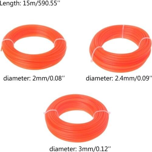 2/2.4/3mm x 15M Nylon Trimmer Line Brush Cutter Strimmer Rope Lawn Mower Wire