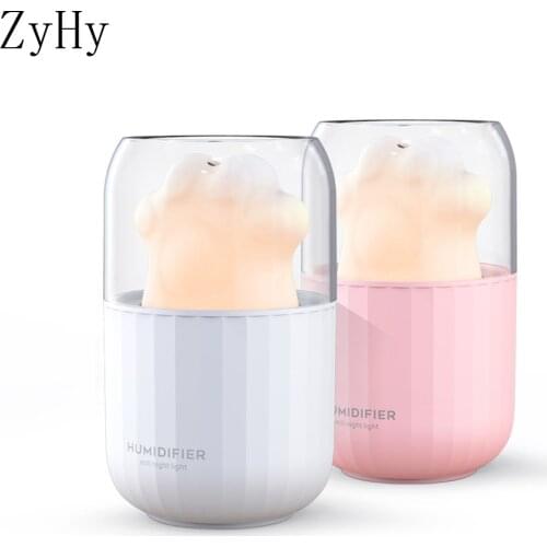 New Portable Mini Humidifier USB Creative Cat Claw Colorful Night Light Small Home Desktop Air Humidifier Creative Night Light