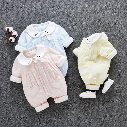 Autumn Cotton Set Girl Baby Romper Long Sleeve Boutique Outfits Toddler Newborn Baby Romper OnesieBaby Ropa Clothes BW50PF