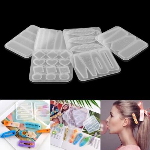 Transparent Hairpin Silicone Molds Epoxy Resin Mould For DIY UV Resin Hair Jewelry Crafts Making Tools Accessories