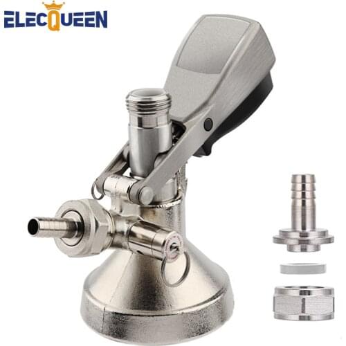 A Type/ G Type Beer Keg Coupler,Draft Beer System Keg Tap Dispenser European Standard Cornelius Keg Coupler with Quick Connector