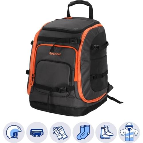 Ski Boot Bag 50L Ski Boot Travel Backpack for Ski Helmet Goggles Gloves Skis Snowboard & Accessories