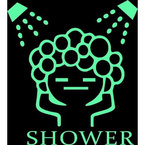 Bathroom Luminous Wall Sticker for Toilet Glass Washbasin Wallpaper Glow in the Dark Peel & Stick Waterproof Vinyl Art Decals