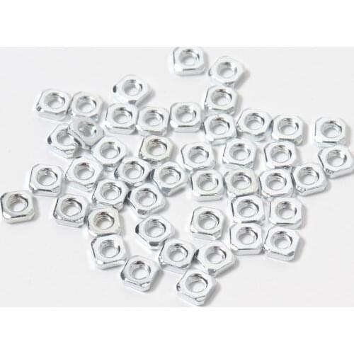 1.7mm thickness screws nut 100pcs thin nut M3 stainless steel sqare nuts 1.7*5.4*5.4mm sqare thin nuts for prusa i3 mk2/mk2s/mk3