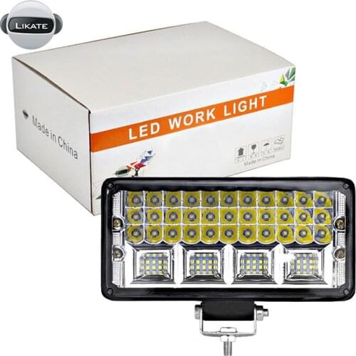 LKT 57W Waterproof LED Work Light DC12V 24V Offroad Accessories Work Light For Car Tractor Truck Motorcycle Lamp