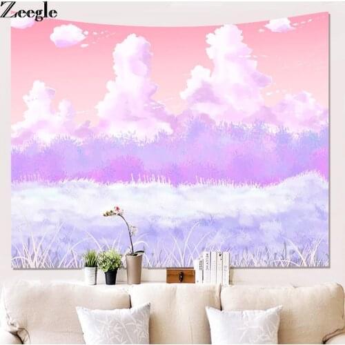 Zeegle Tapestry Polyester Kitchen Tablecloth Hippie Beach Rug Home Art Psychedelic Tapestries Decor Picnic Mat Wall Hanging