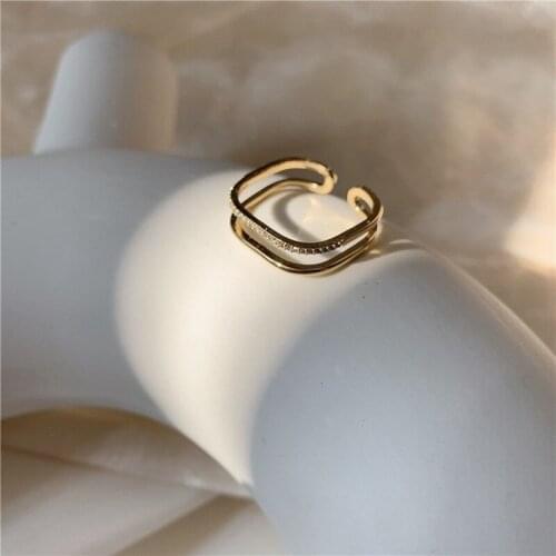Women Ring Trend Luxury Jewelry Vintage Gold Color Aesthetic Woman Accessories Rave Party Korean Fashion Fine Womens Rings