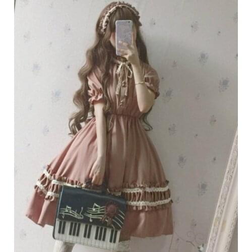 2021 Girl Victorian Medieval Gothic Lolita Dress Women Vintage Long Sleeve Retro Temperament Tea Party Sweet Lolita Dresses