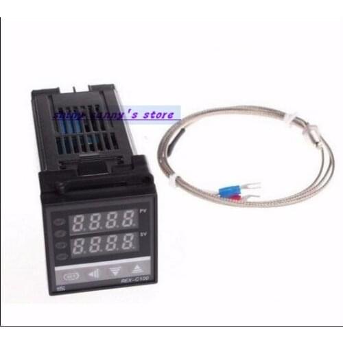 1pcs 100-240V Digital PID Temperature Controller + 1pcs K Thermocouple Probe Brand New