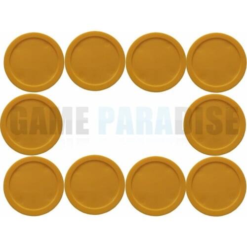 10 pcs/lot 82mm /72mm /70mm/63mm/55mm yellow Air Hockey Replacement Pucks for Game Tables Accessories