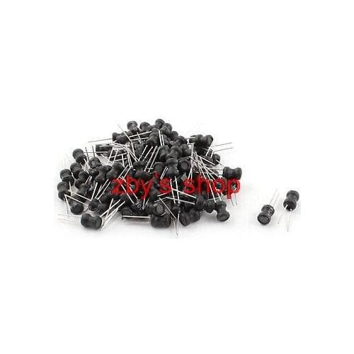 100+-2% x 10uH 1.2A 6x8mm 10% Ferrite Core Shielded Radial Lead Inductor Black