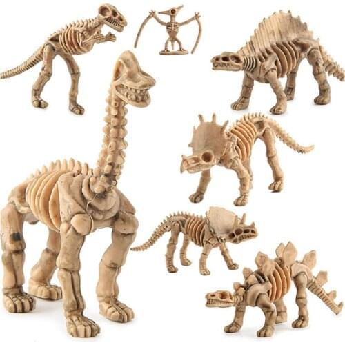 12pcs/Set Children Kid Adult Novelty Assorted Dinosaur Fossil Skeleton Figures Model Building House Decor Mobile Phone Straps