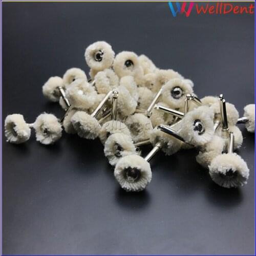 20pcs Dental Wheel Latch Type Brushes Cotton Polisher For Dental Low Speed Contra Angle