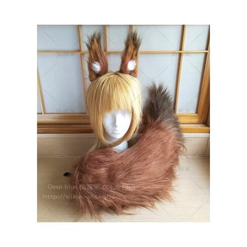 2020 Cosplay Simulation Plush Neko Cat Ears With Tail Costume Carnival Party Halloween Prop Anime Game Siege Franka Arknights
